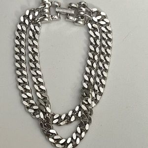 Goldette signed Silver tone Bracelet